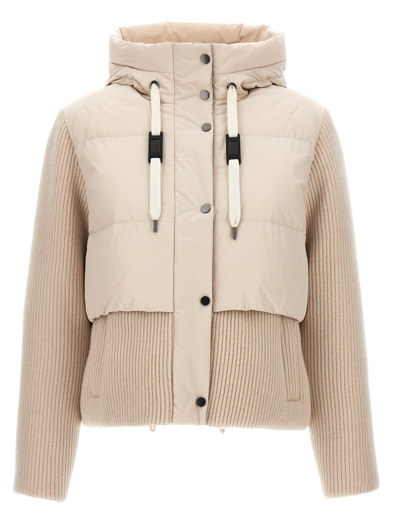 Brunello Cucinelli Two-material Down Jacket - Women - Piano Luigi