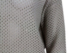 Brunello Cucinelli V-neck Sweater In Cashmere And Silk With Mesh Processing Embellished With Micro Sequins - Women - Piano Luigi