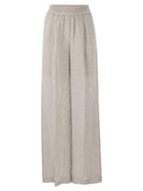 Brunello Cucinelli Wide Trousers In Linen Blend - Women - Piano Luigi