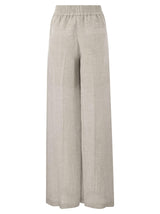 Brunello Cucinelli Wide Trousers In Linen Blend - Women - Piano Luigi