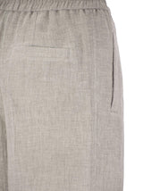 Brunello Cucinelli Wide Trousers In Linen Blend - Women - Piano Luigi