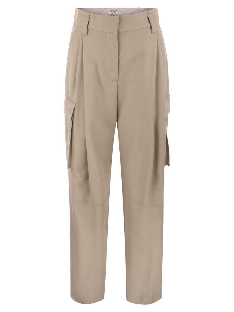 Brunello Cucinelli Wool Cargo Tailored Trousers - Women - Piano Luigi