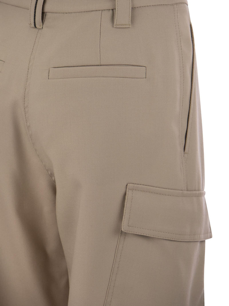 Brunello Cucinelli Wool Cargo Tailored Trousers - Women - Piano Luigi