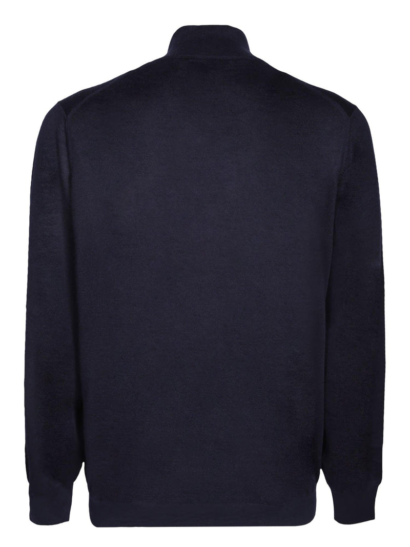 Brunello Cucinelli Zip Fastening Blue Sweater - Men - Piano Luigi