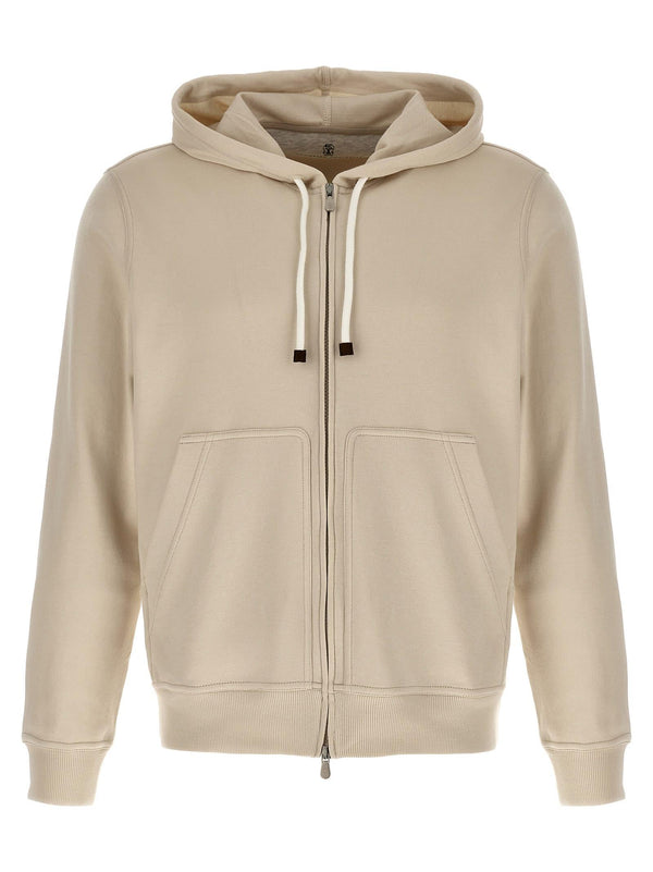 Brunello Cucinelli Zip Hoodie - Men - Piano Luigi