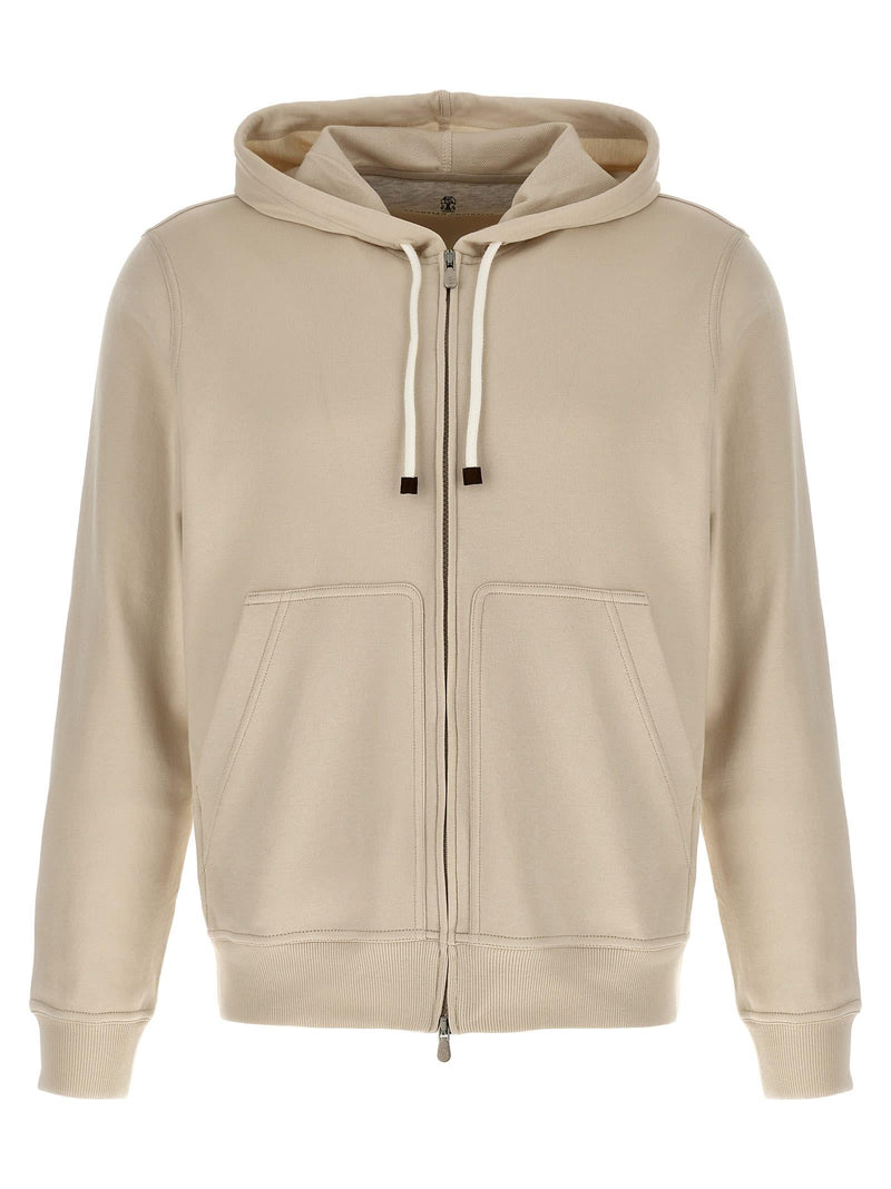 Brunello Cucinelli Zip Hoodie - Men - Piano Luigi