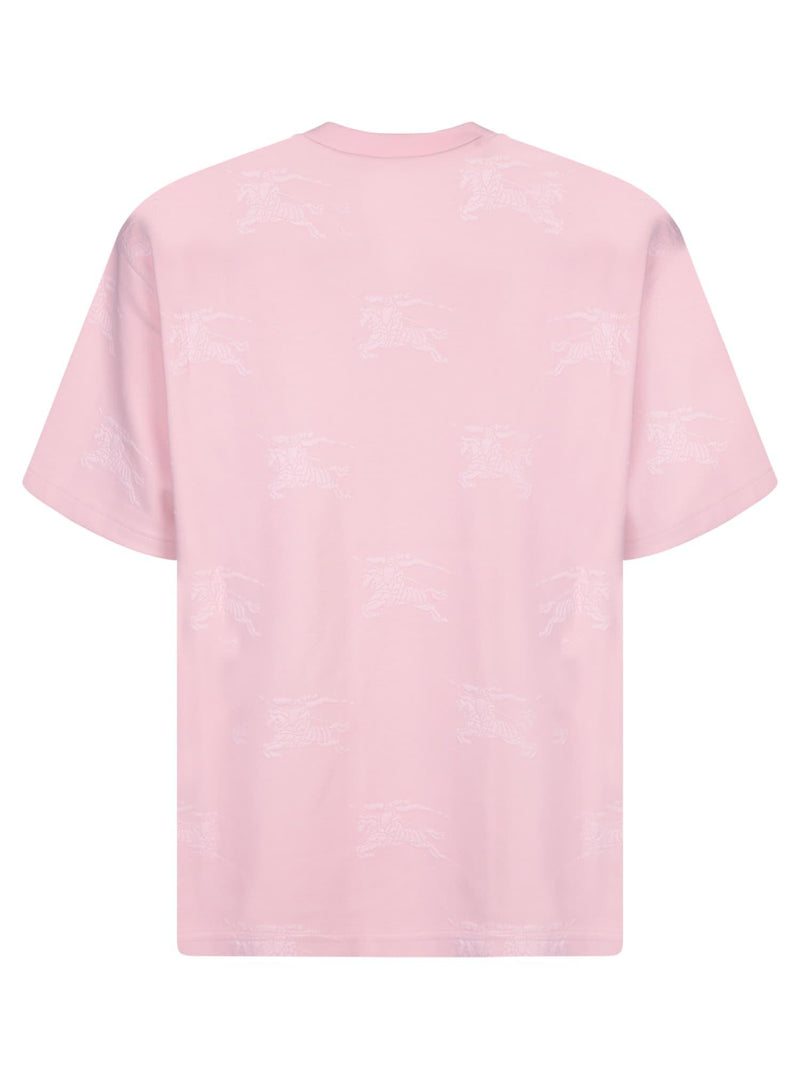 Burberry All-over Ekd Logo Pink T-shirt - Men - Piano Luigi