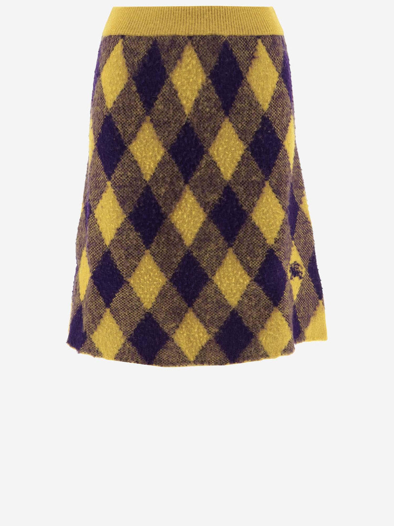 Burberry Argyle Pattern Wool Skirt - Women - Piano Luigi