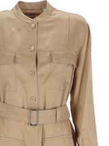 Burberry Belted-waist Button-up Shirt - Women - Piano Luigi