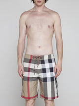 Burberry Breton Check-print Swim Shorts - Men - Piano Luigi