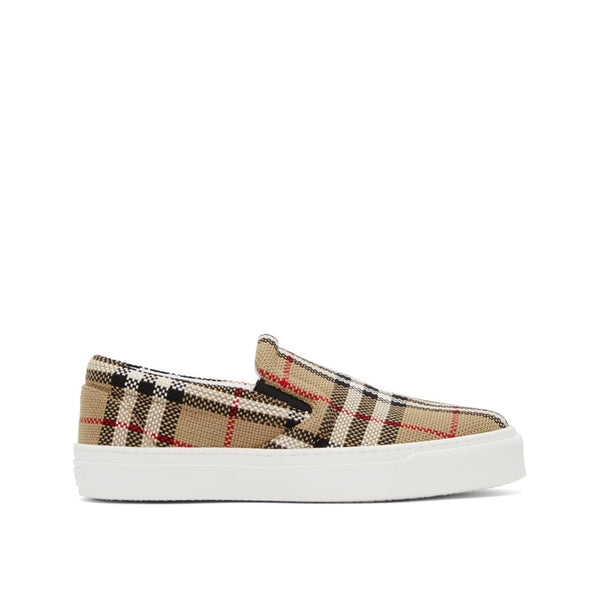 Burberry Canvas Slip On Sneakers - Women - Piano Luigi