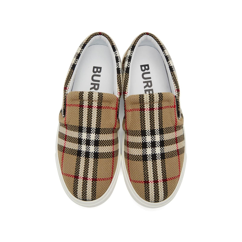 Burberry Canvas Slip On Sneakers - Women - Piano Luigi