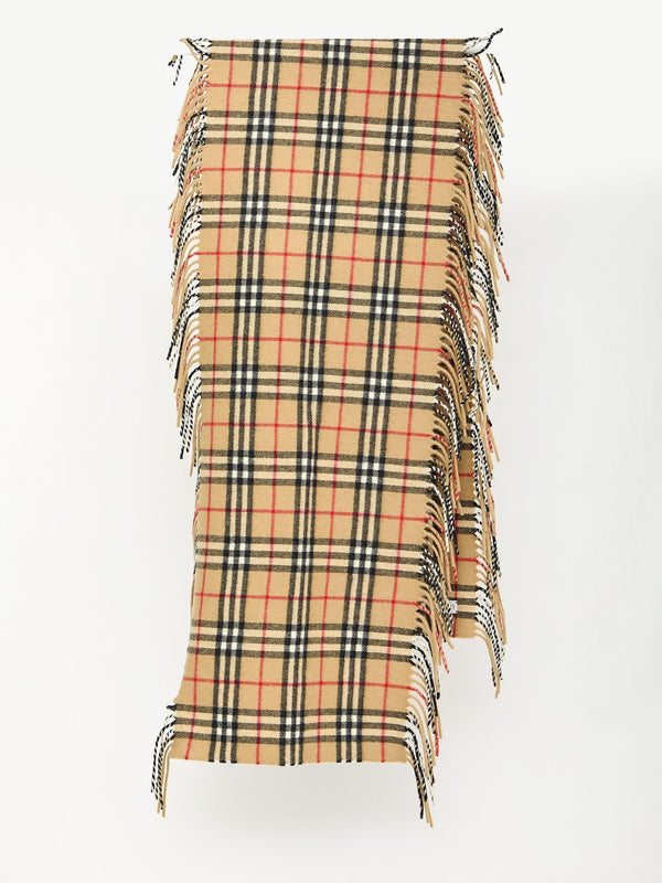 Burberry Check Cashmere Scarf - Women - Piano Luigi