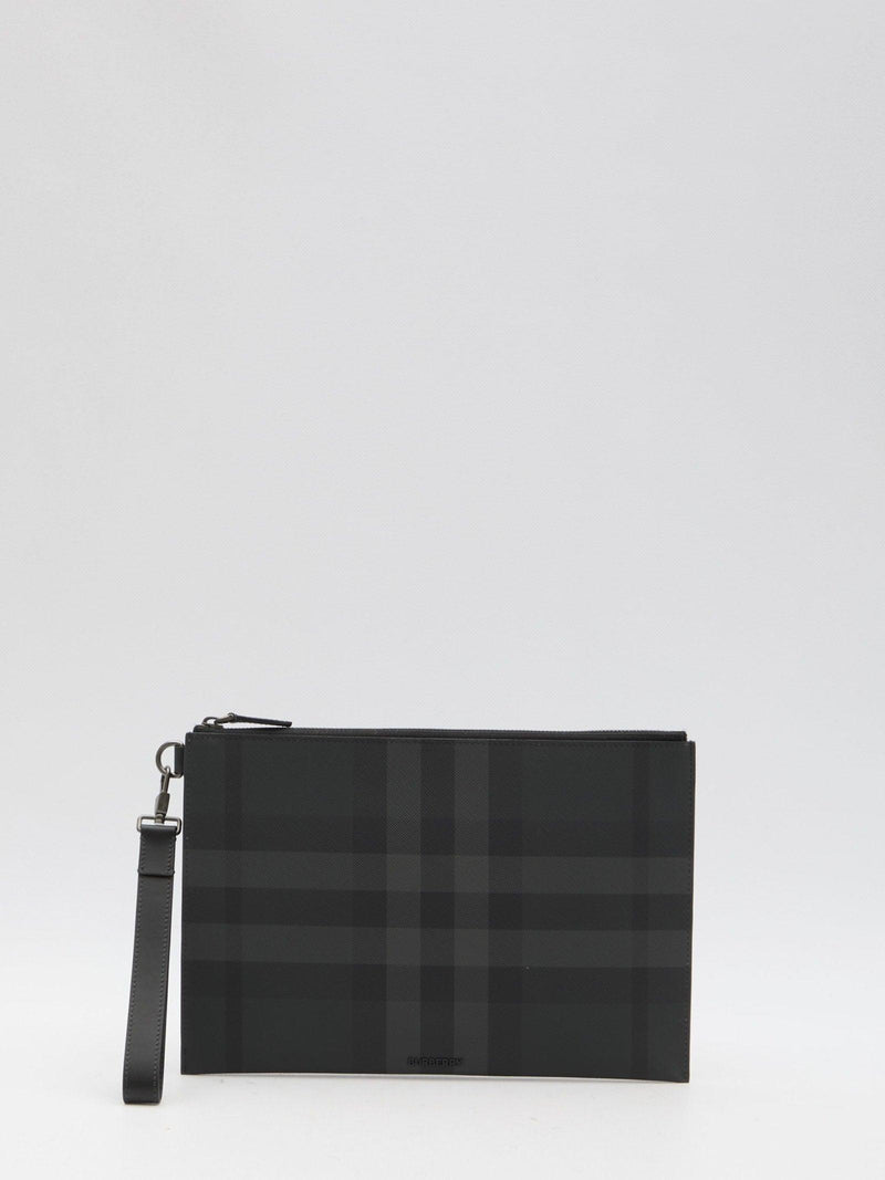 Burberry Check Large Pouch - Men - Piano Luigi