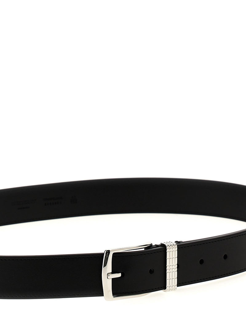 Burberry Check Leather Belt - Men - Piano Luigi