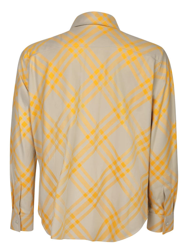 Burberry Check Motif Beige/yellow Shirt - Women - Piano Luigi