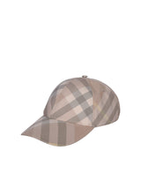 Burberry Check Motif Light Beige Baseball Cap - Men - Piano Luigi