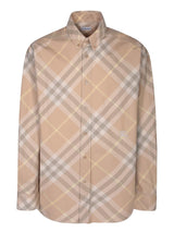 Burberry Check Motif Yellow Shirt - Men - Piano Luigi