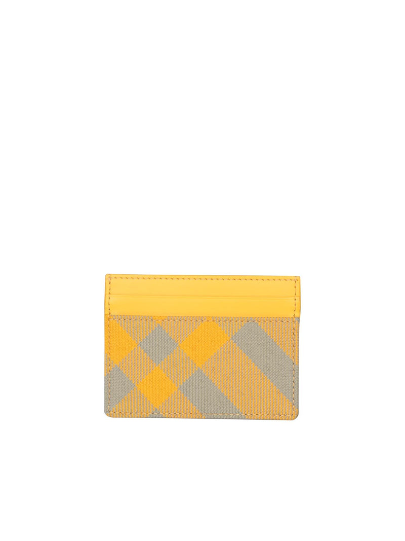 Burberry Check Motig Sage Green/ Yellow Cardholder - Men - Piano Luigi