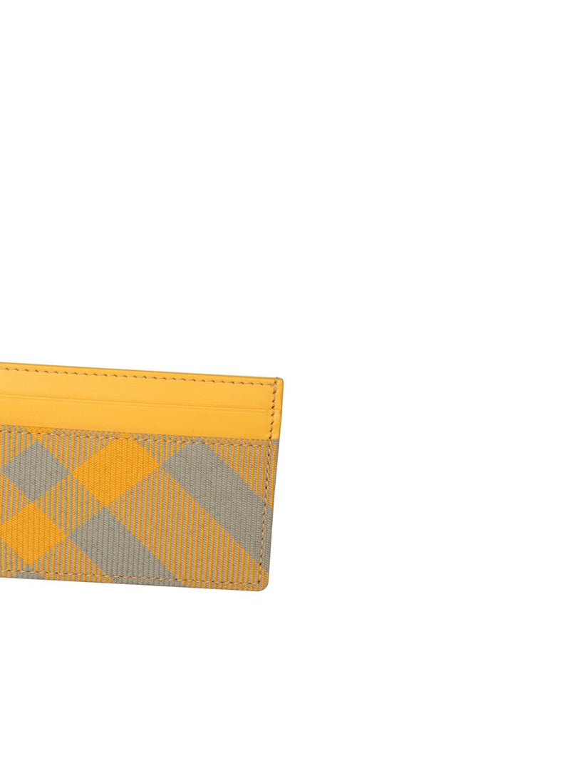 Burberry Check Motig Sage Green/ Yellow Cardholder - Men - Piano Luigi