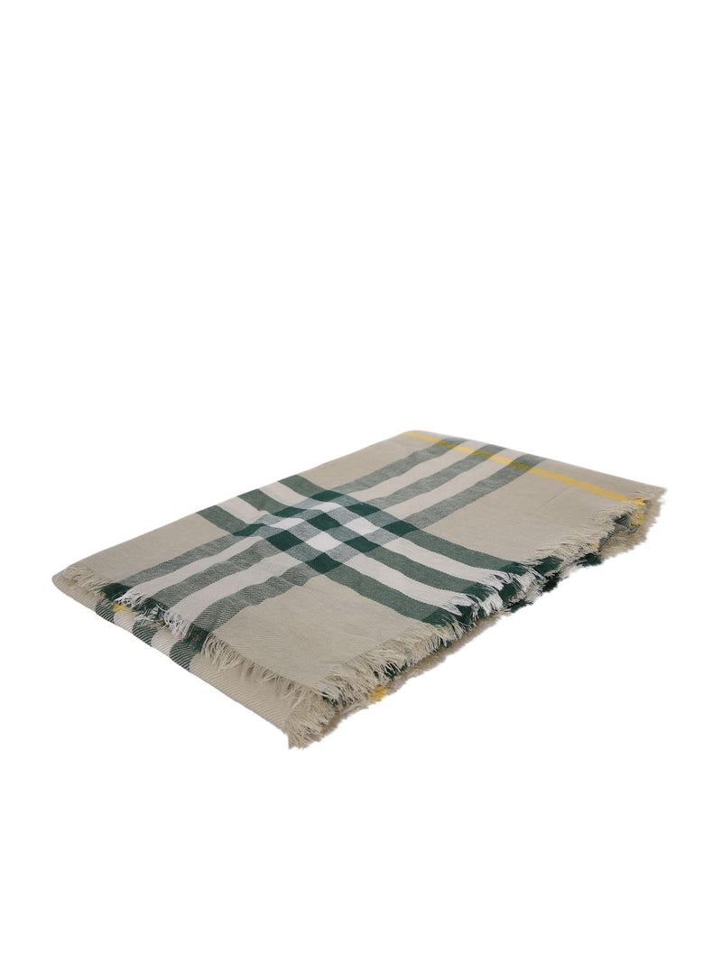 Burberry Check Paster Green Scarf - Men - Piano Luigi