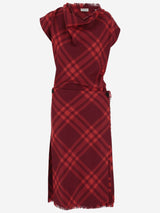 Burberry Check Pattern Wool Dress - Women - Piano Luigi