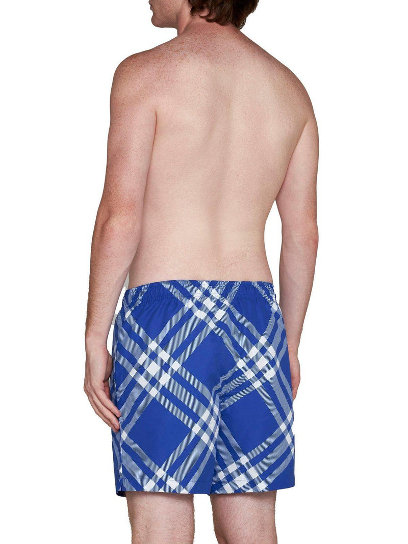 Burberry Check Printed Swim Shorts - Men - Piano Luigi