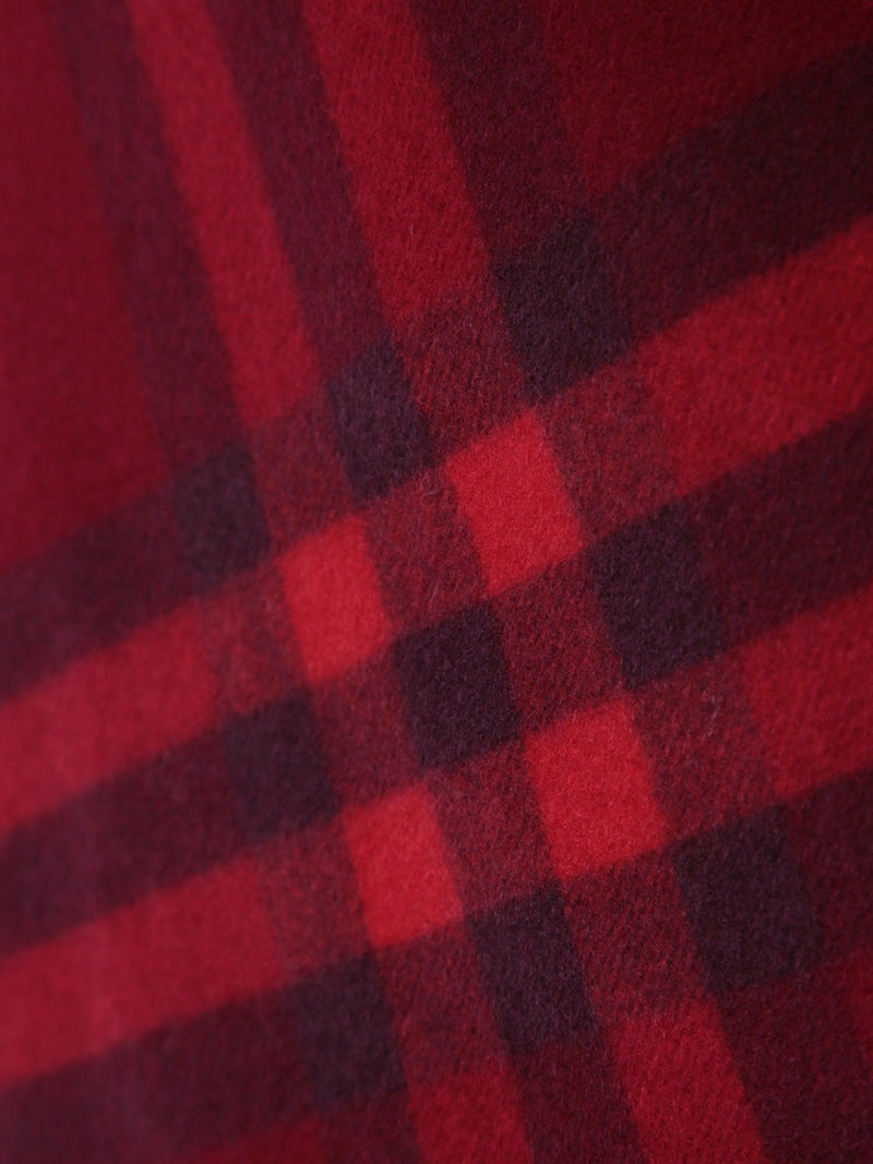 Burberry Check Wide Red Scarf - Women - Piano Luigi