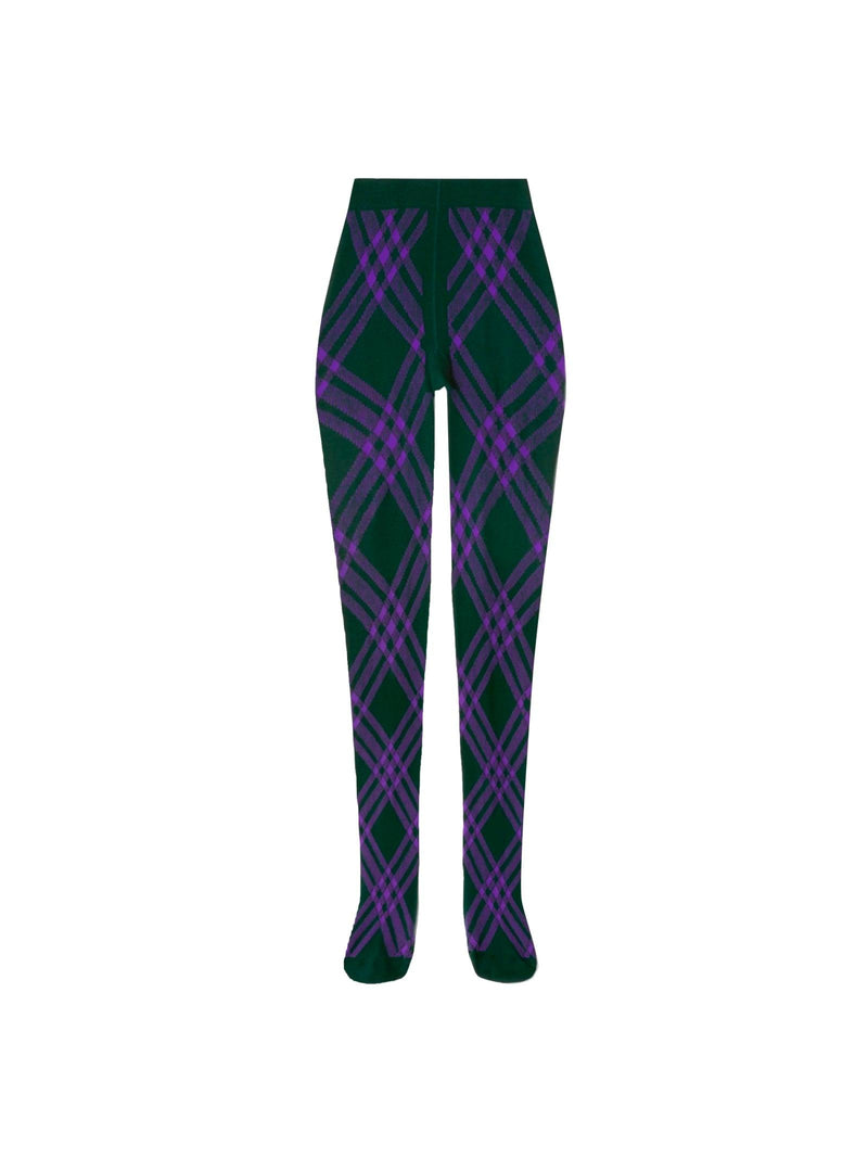 Burberry Check Wool Blend Tights - Women - Piano Luigi