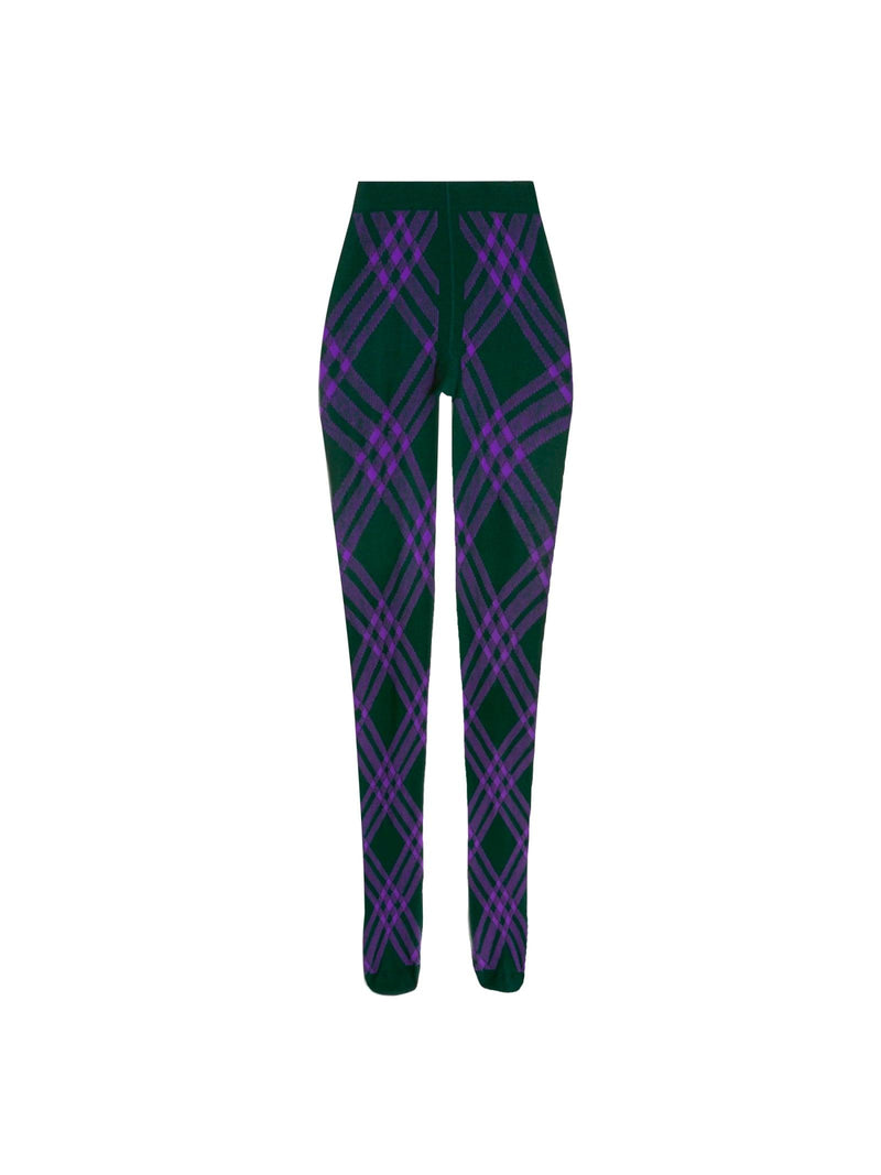 Burberry Check Wool Blend Tights - Women - Piano Luigi