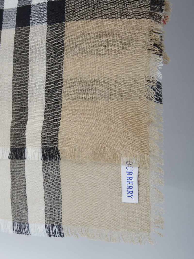 Burberry Check Wool Scarf - Women - Piano Luigi