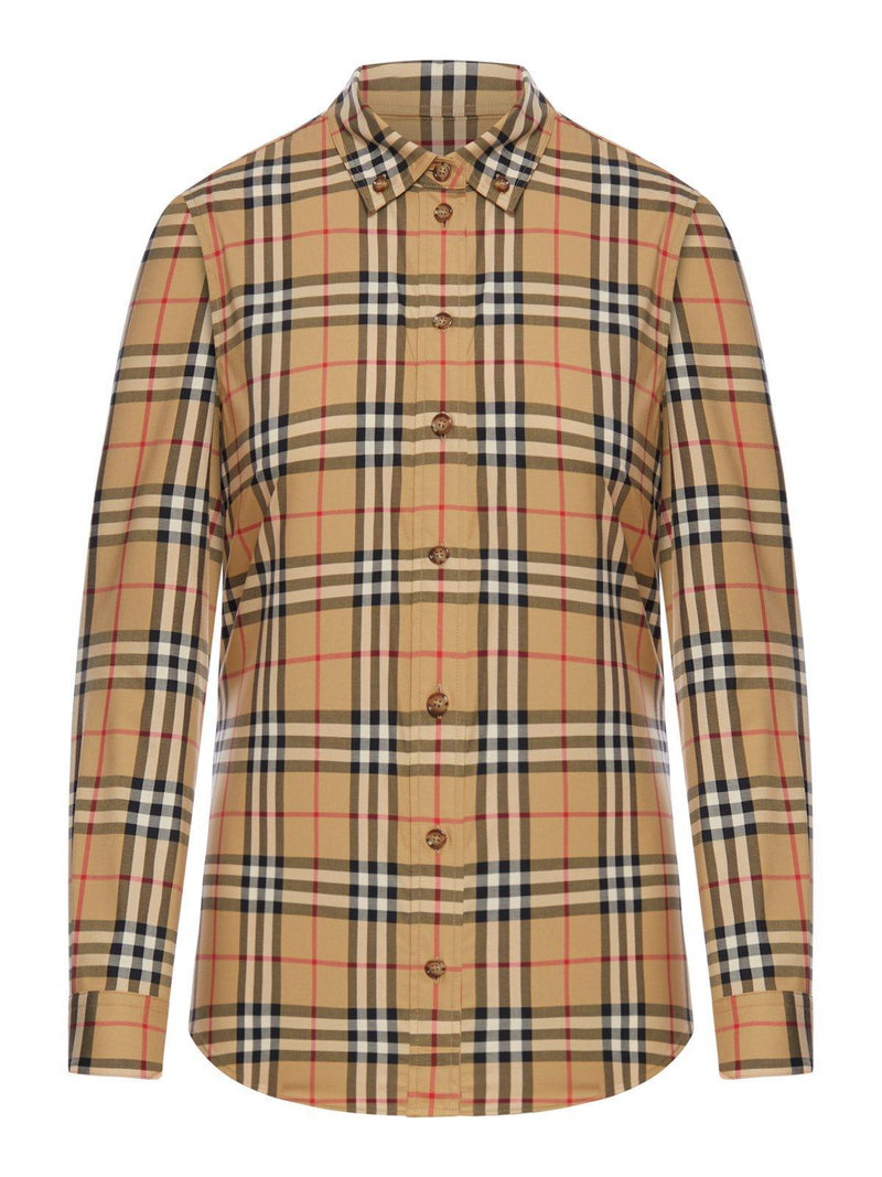 Burberry Checked Buttoned Shirt - Women - Piano Luigi