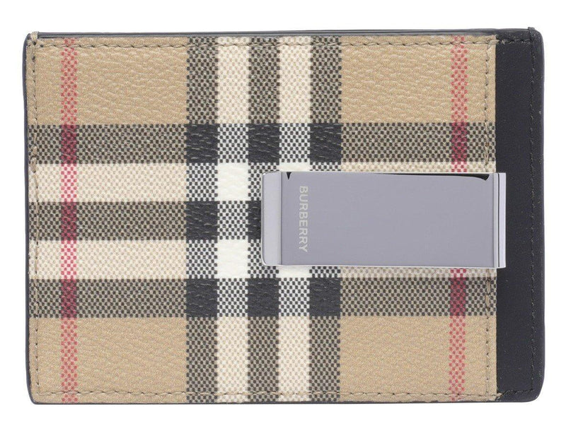 Burberry Checked Logo Engraved Cardholder - Men - Piano Luigi