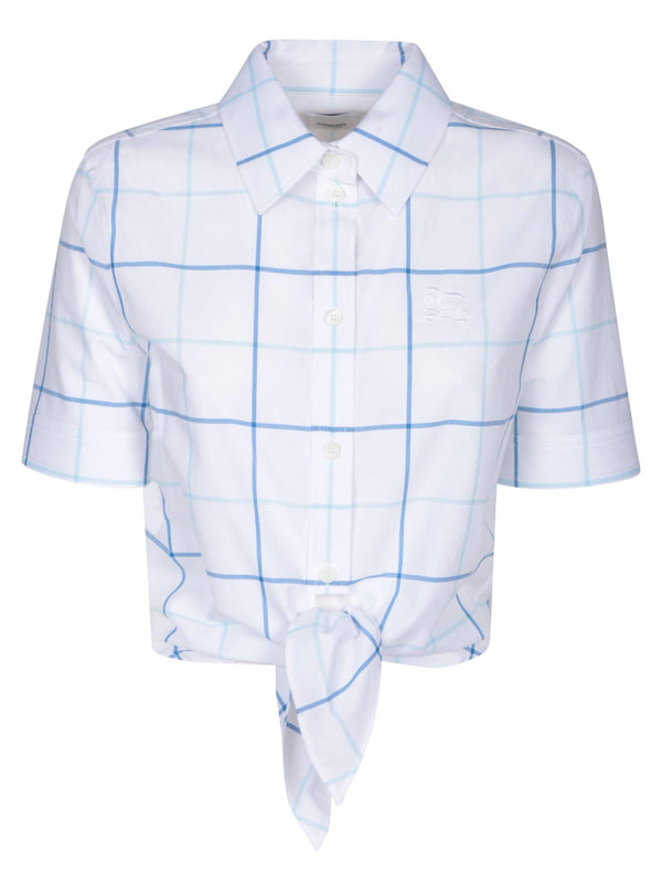 Burberry Chloe White/light Blue Shirt - Women - Piano Luigi