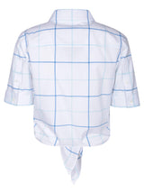 Burberry Chloe White/light Blue Shirt - Women - Piano Luigi