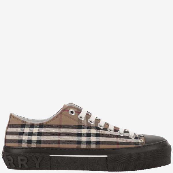 Burberry Cotton Sneakers With Check Pattern - Men - Piano Luigi