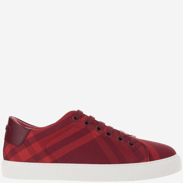 Burberry Cotton Sneakers With Check Pattern - Women - Piano Luigi