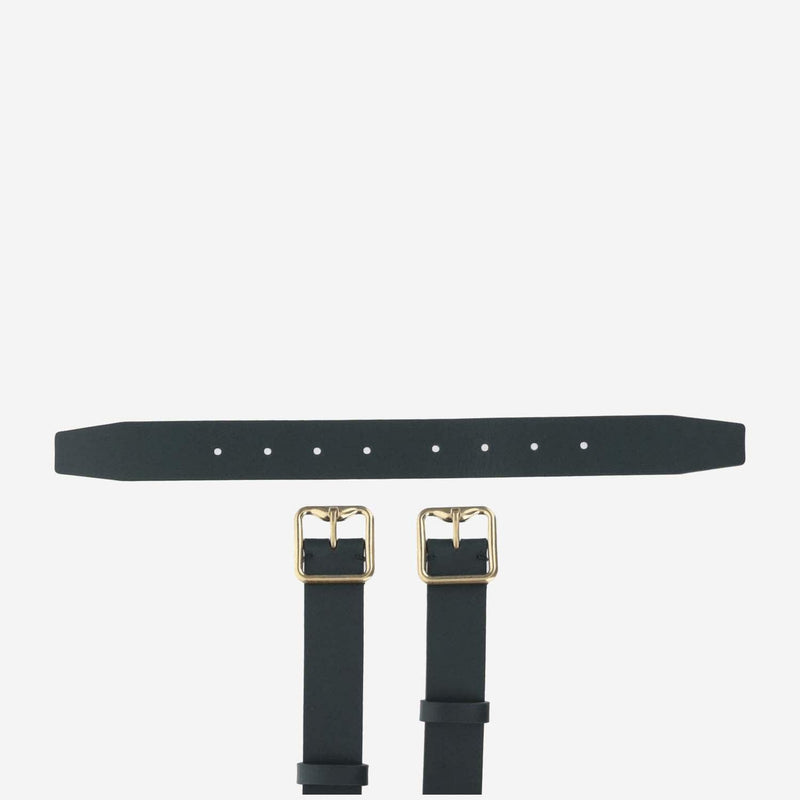 Burberry Double Leather B Buckle Belt - Women - Piano Luigi