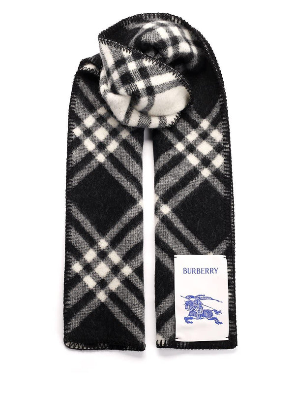 Burberry Giant Check Wool Scarf - Women - Piano Luigi