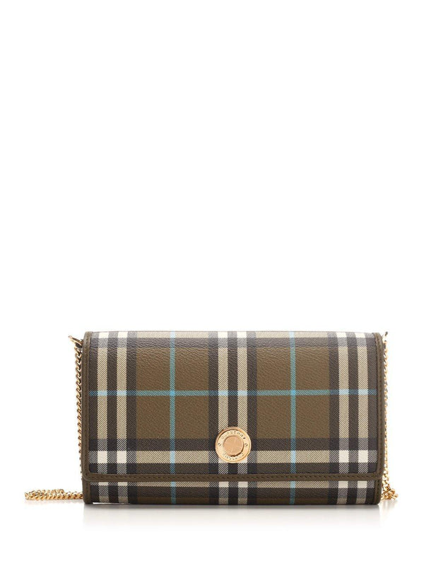 Burberry Hampshire Checked Chain-linked Wallet - Women - Piano Luigi