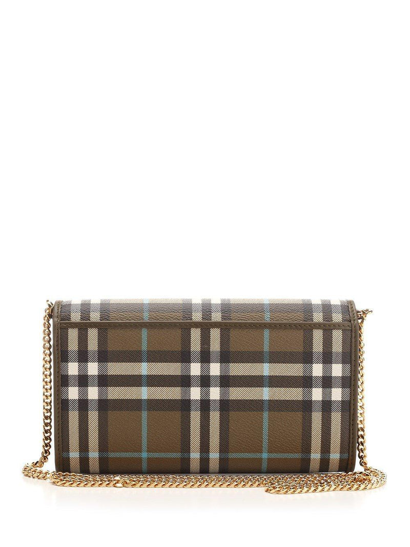 Burberry Hampshire Checked Chain-linked Wallet - Women - Piano Luigi