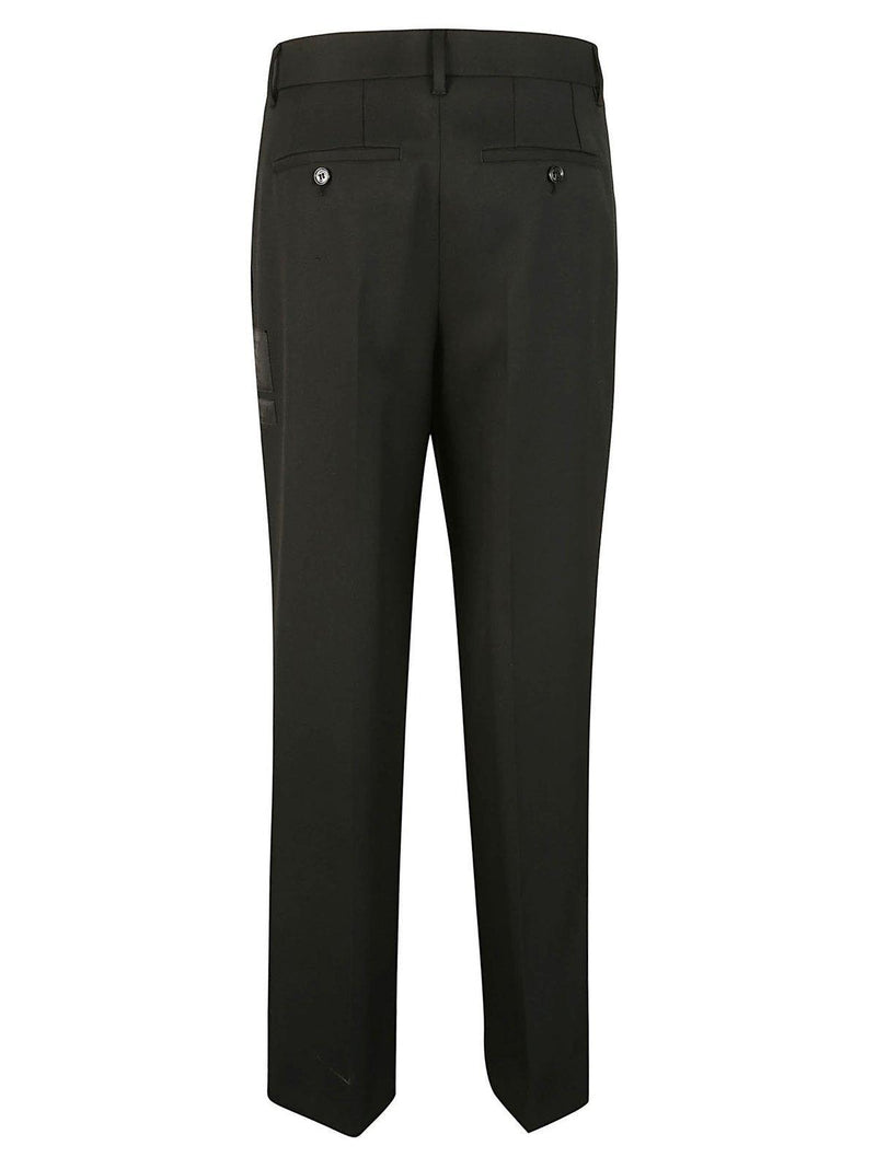 Burberry Layered Checked Wool Straight-leg Pants In Crimson Ip Chk |  ModeSens