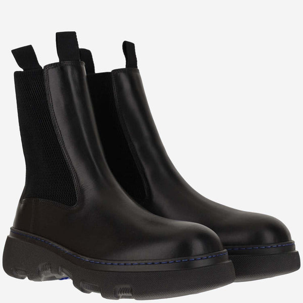 Burberry Leather Creeper Chelsea Boots - Men - Piano Luigi