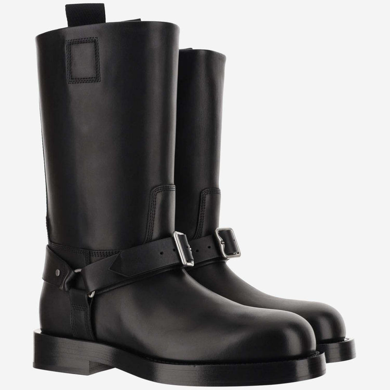 Burberry Leather Saddle Boots - Men - Piano Luigi