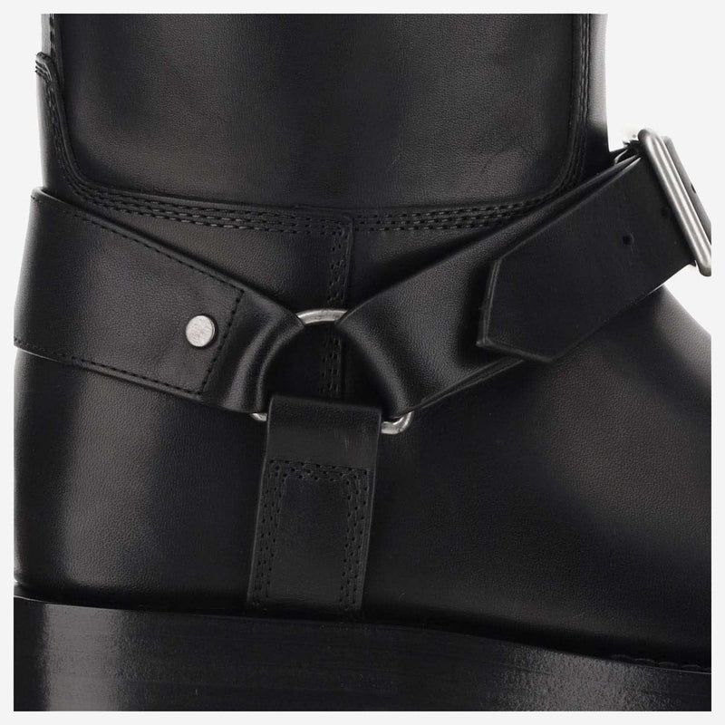 Burberry Leather Saddle Boots - Women - Piano Luigi