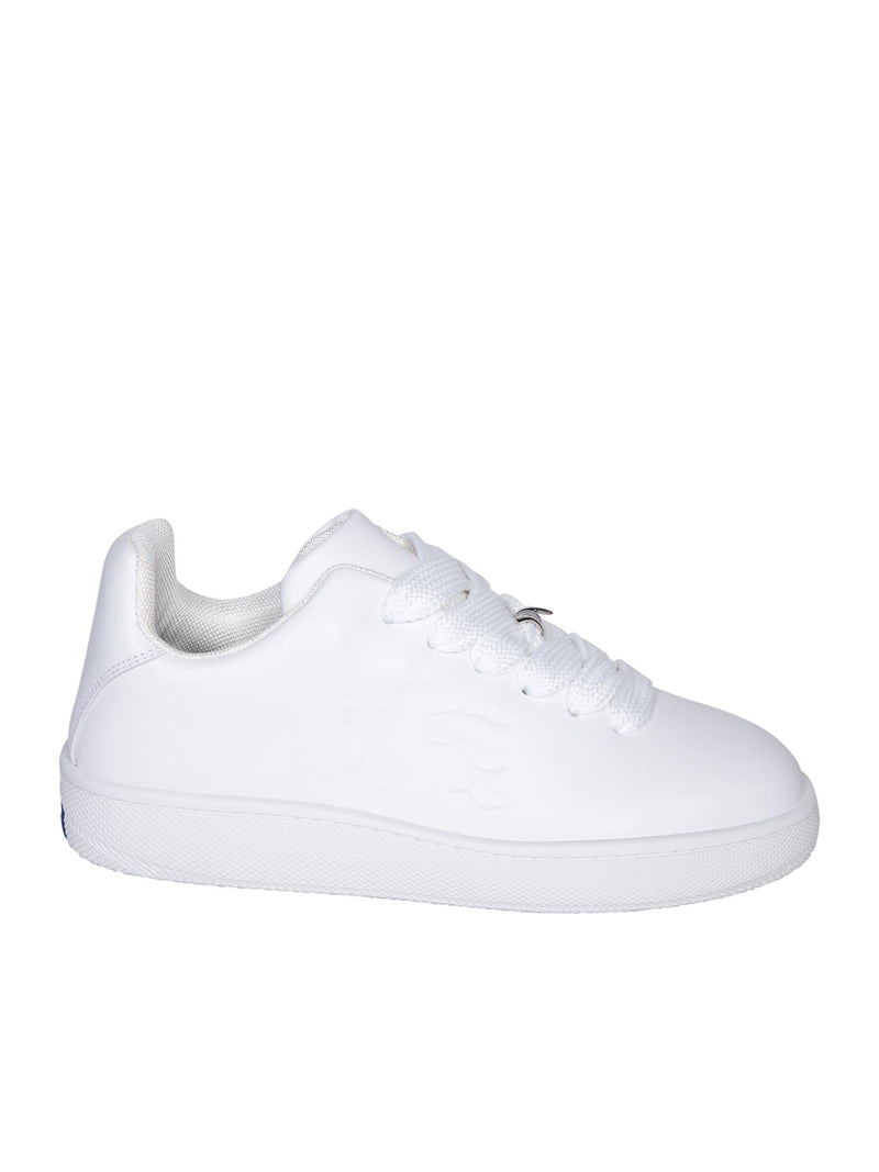 Burberry Leather White Sneakers - Men - Piano Luigi