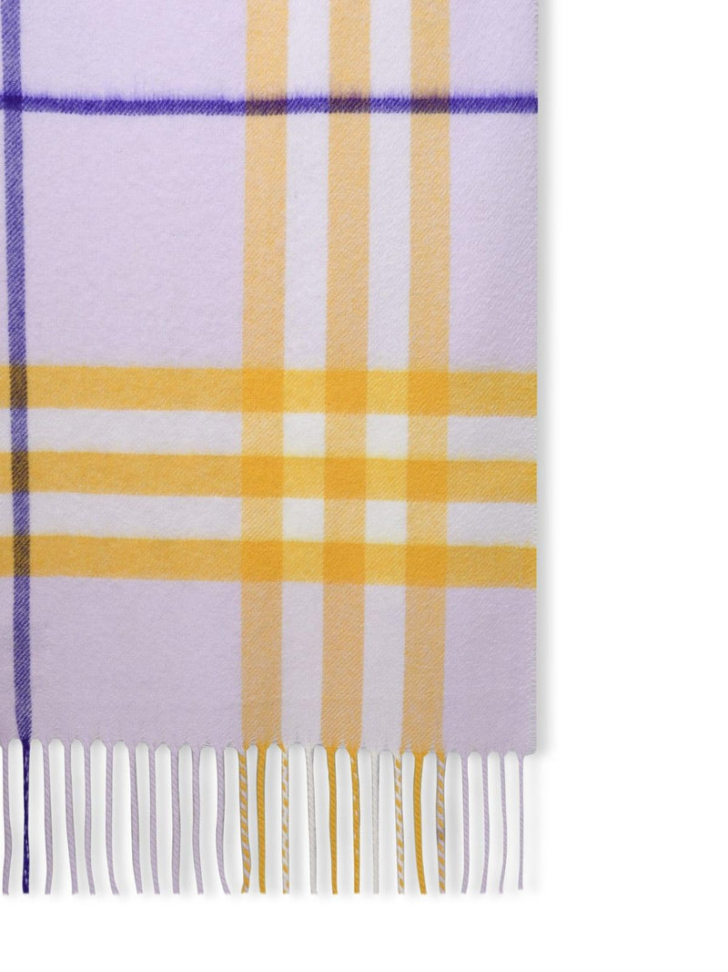 Burberry Lilac Cashmere Scarf - Men - Piano Luigi