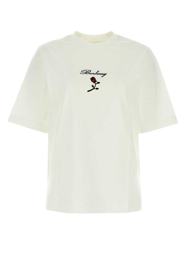 Burberry Logo Embroidered Crewneck T-shirt - Women - Piano Luigi