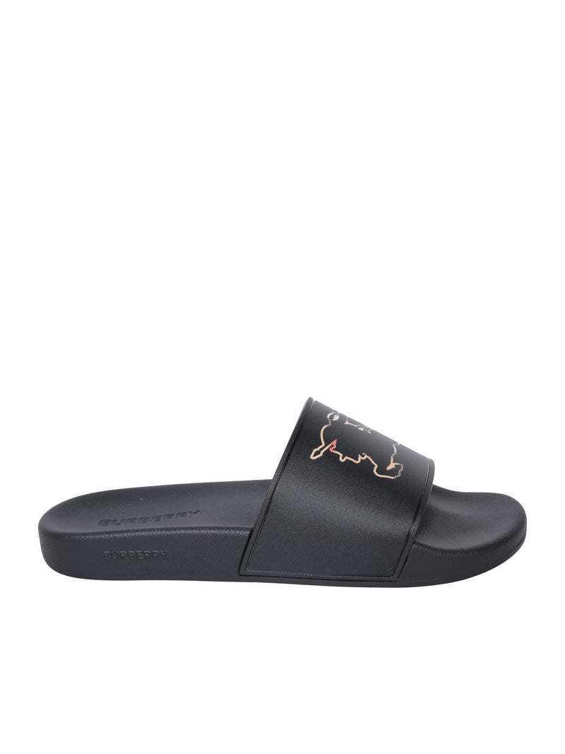 Burberry Logo-print Slides - Men - Piano Luigi