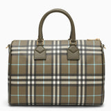 Burberry Medium Olive Check Bowling Bag - Women - Piano Luigi